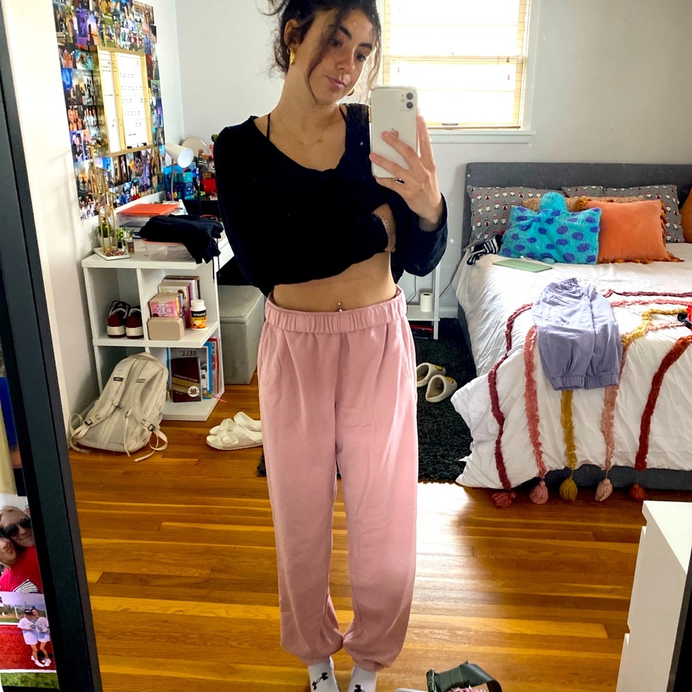 Size medium tall pink GAP sweats